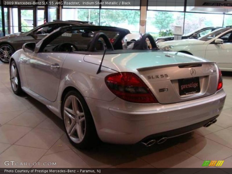 Iridium Silver Metallic / Black 2009 Mercedes-Benz SLK 55 AMG Roadster