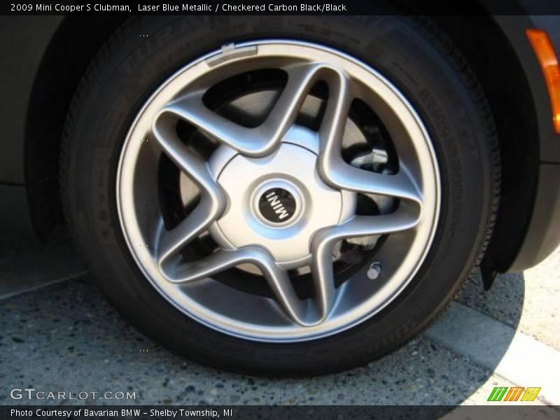 Laser Blue Metallic / Checkered Carbon Black/Black 2009 Mini Cooper S Clubman