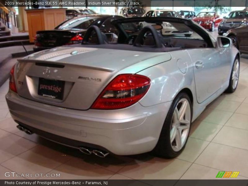 Iridium Silver Metallic / Black 2009 Mercedes-Benz SLK 55 AMG Roadster