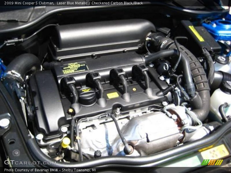 Laser Blue Metallic / Checkered Carbon Black/Black 2009 Mini Cooper S Clubman