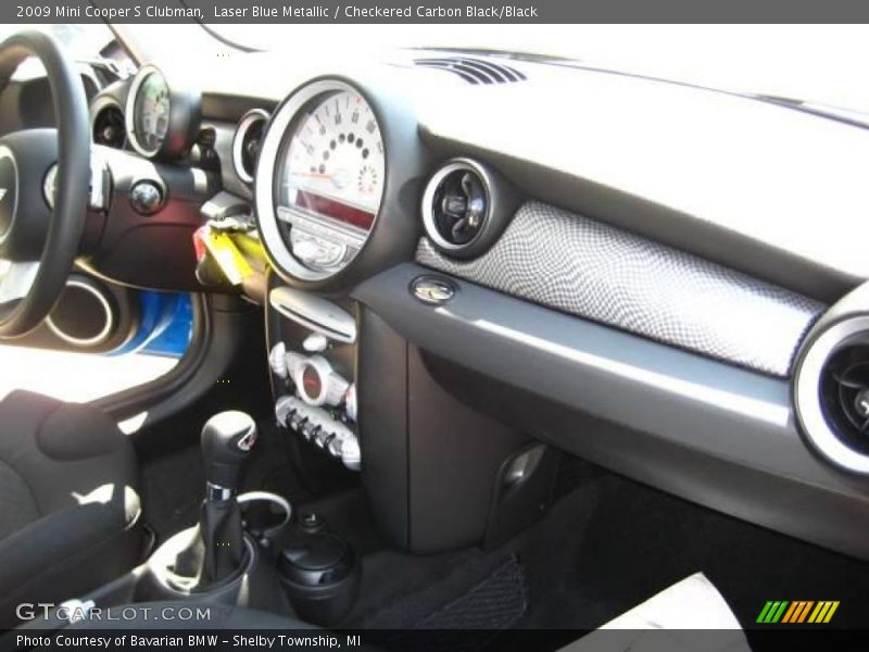 Laser Blue Metallic / Checkered Carbon Black/Black 2009 Mini Cooper S Clubman