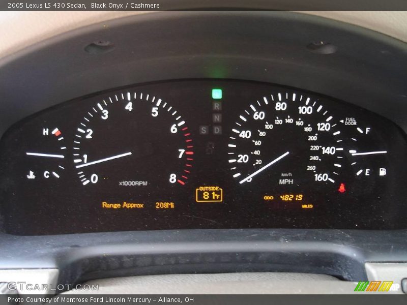 Black Onyx / Cashmere 2005 Lexus LS 430 Sedan