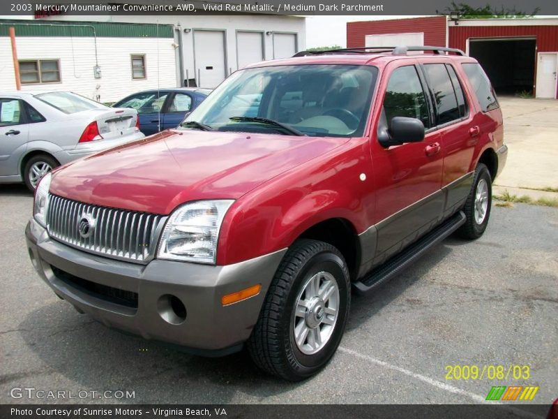 Vivid Red Metallic / Medium Dark Parchment 2003 Mercury Mountaineer Convenience AWD