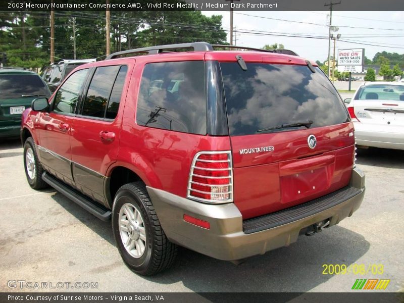 Vivid Red Metallic / Medium Dark Parchment 2003 Mercury Mountaineer Convenience AWD