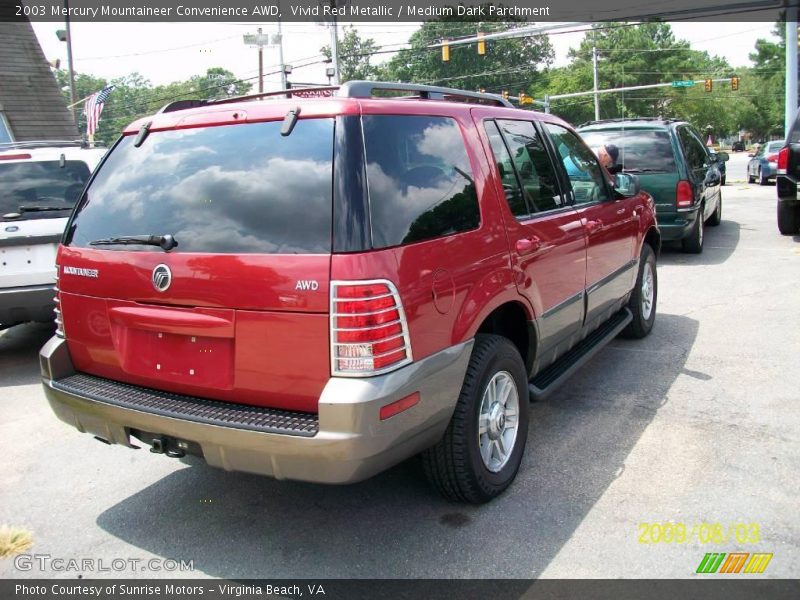 Vivid Red Metallic / Medium Dark Parchment 2003 Mercury Mountaineer Convenience AWD