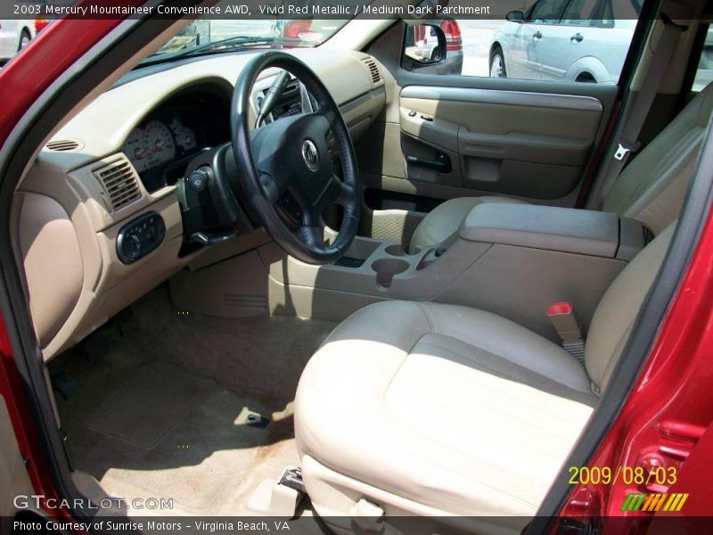 Vivid Red Metallic / Medium Dark Parchment 2003 Mercury Mountaineer Convenience AWD