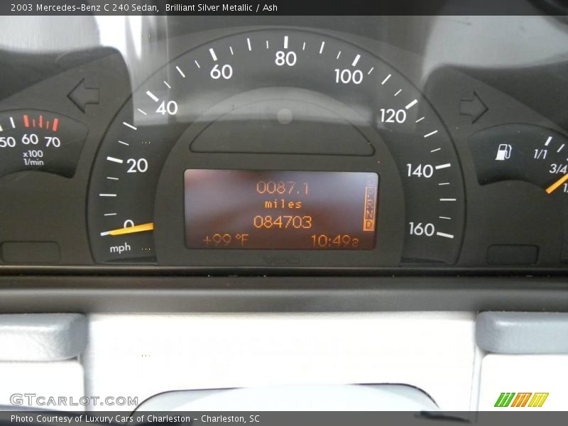 Brilliant Silver Metallic / Ash 2003 Mercedes-Benz C 240 Sedan