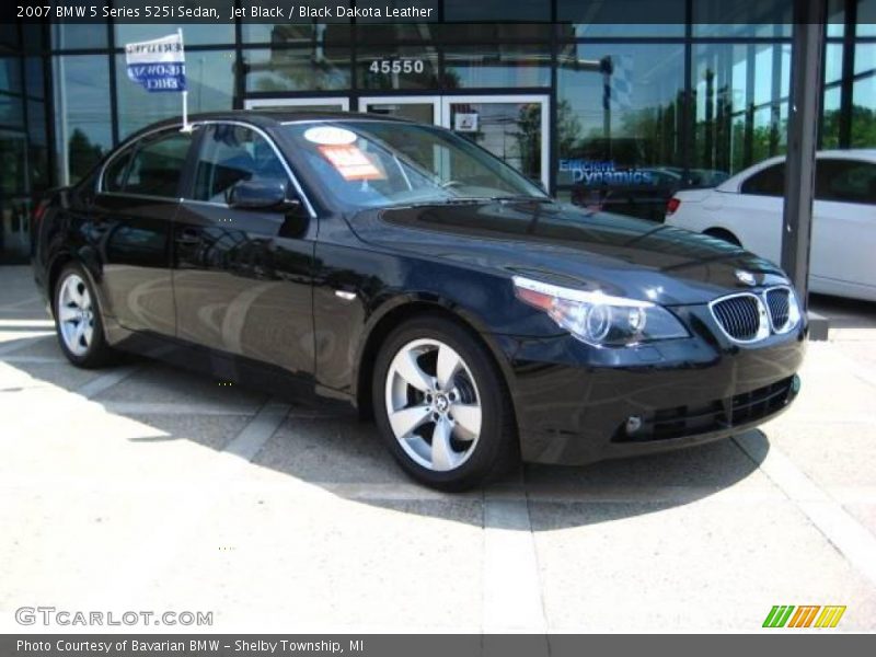 Jet Black / Black Dakota Leather 2007 BMW 5 Series 525i Sedan