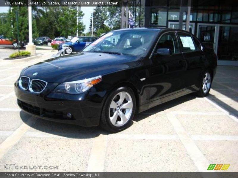 Jet Black / Black Dakota Leather 2007 BMW 5 Series 525i Sedan