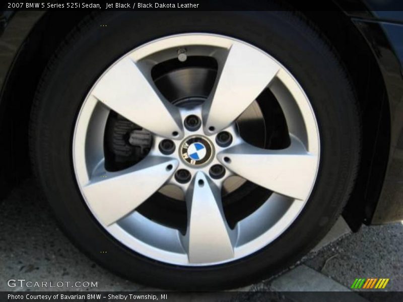 Jet Black / Black Dakota Leather 2007 BMW 5 Series 525i Sedan