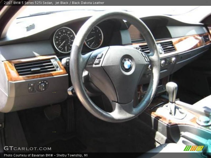 Jet Black / Black Dakota Leather 2007 BMW 5 Series 525i Sedan