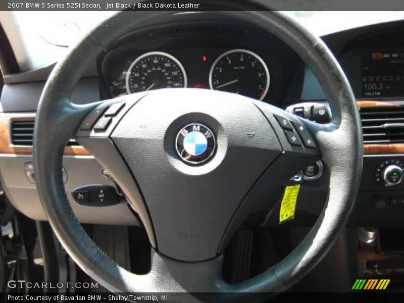 Jet Black / Black Dakota Leather 2007 BMW 5 Series 525i Sedan