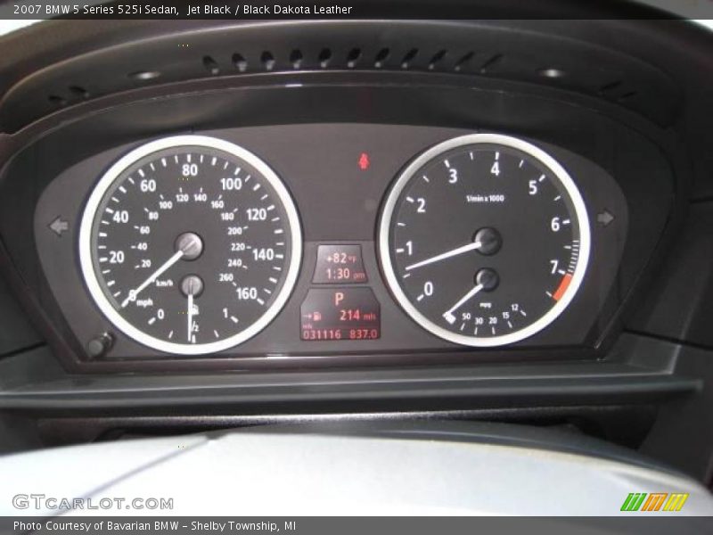 Jet Black / Black Dakota Leather 2007 BMW 5 Series 525i Sedan