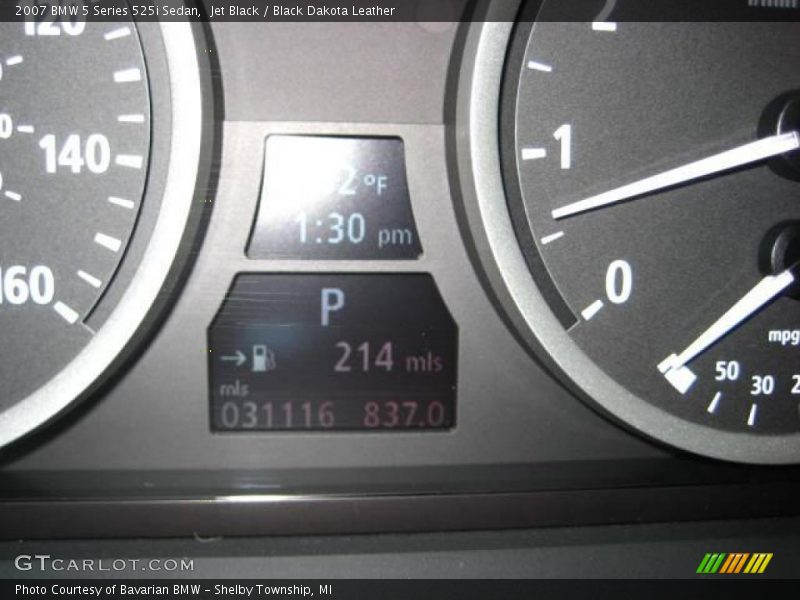 Jet Black / Black Dakota Leather 2007 BMW 5 Series 525i Sedan