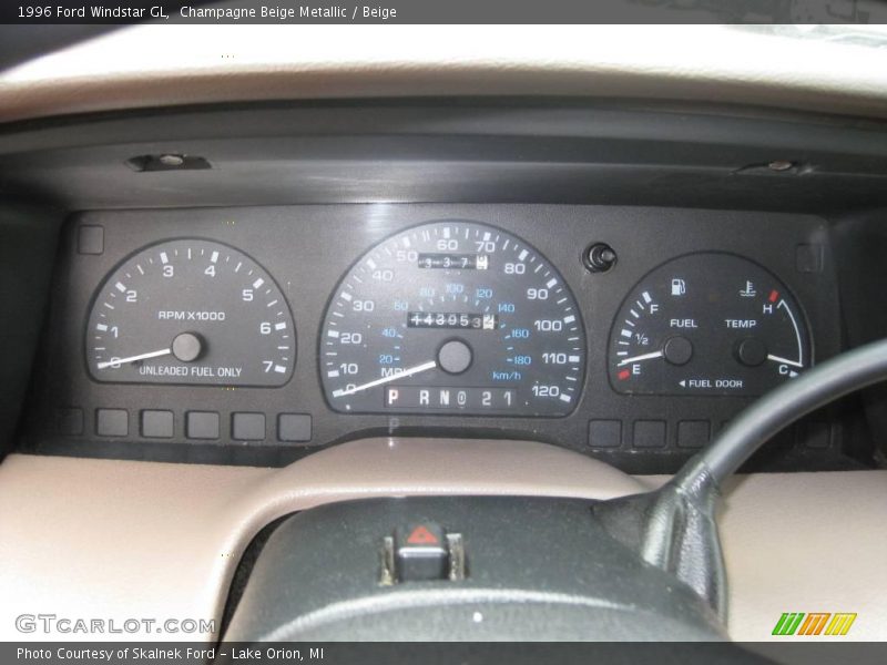 Champagne Beige Metallic / Beige 1996 Ford Windstar GL