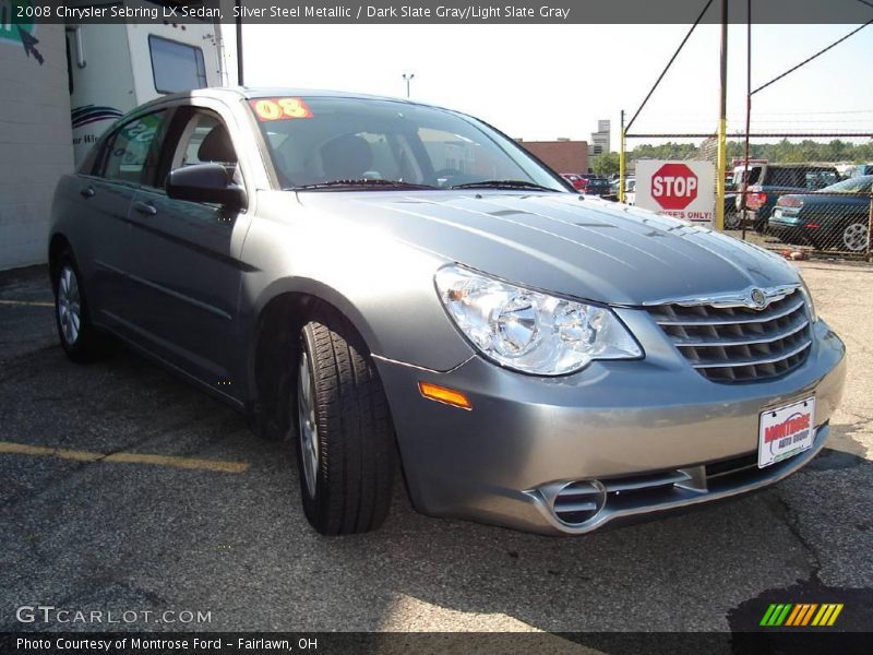 Silver Steel Metallic / Dark Slate Gray/Light Slate Gray 2008 Chrysler Sebring LX Sedan