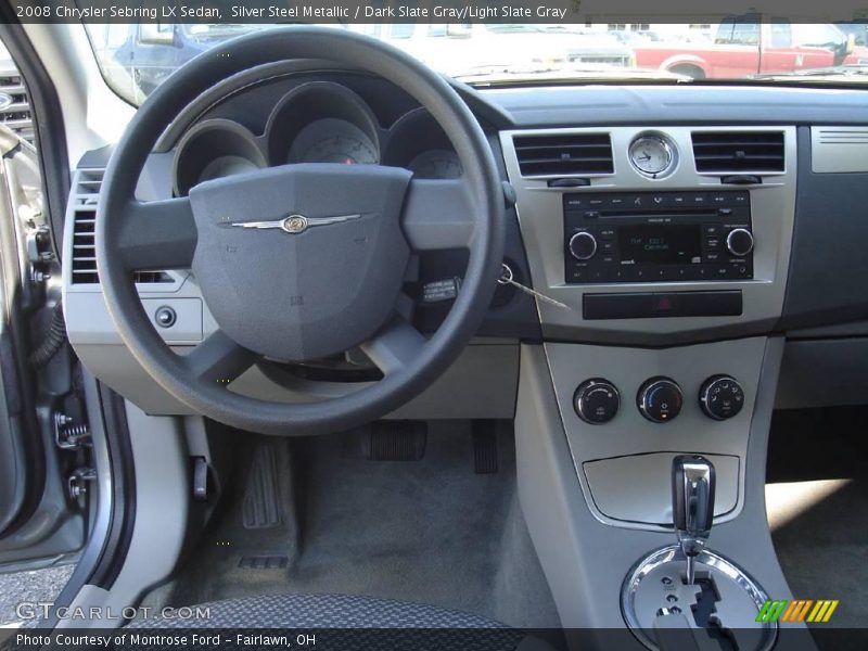 Silver Steel Metallic / Dark Slate Gray/Light Slate Gray 2008 Chrysler Sebring LX Sedan