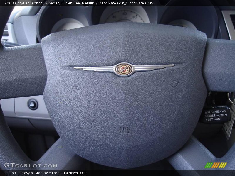 Silver Steel Metallic / Dark Slate Gray/Light Slate Gray 2008 Chrysler Sebring LX Sedan