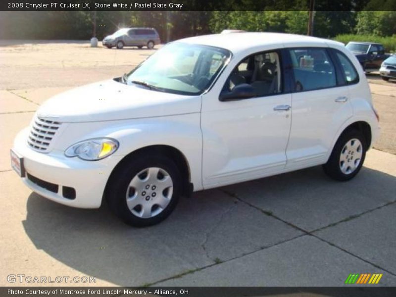 Stone White / Pastel Slate Gray 2008 Chrysler PT Cruiser LX
