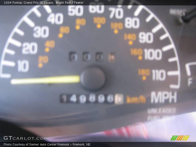 Bright Red / Pewter 1994 Pontiac Grand Prix SE Coupe