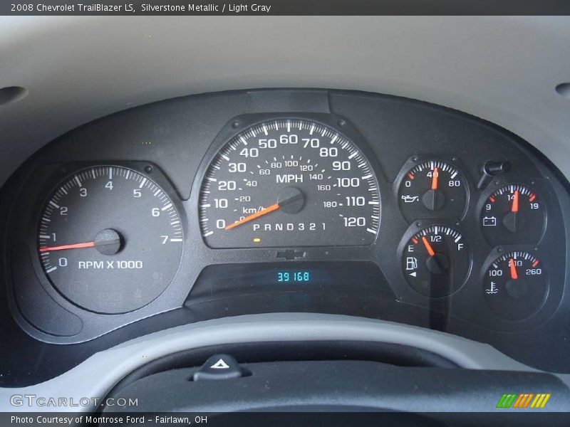 Silverstone Metallic / Light Gray 2008 Chevrolet TrailBlazer LS