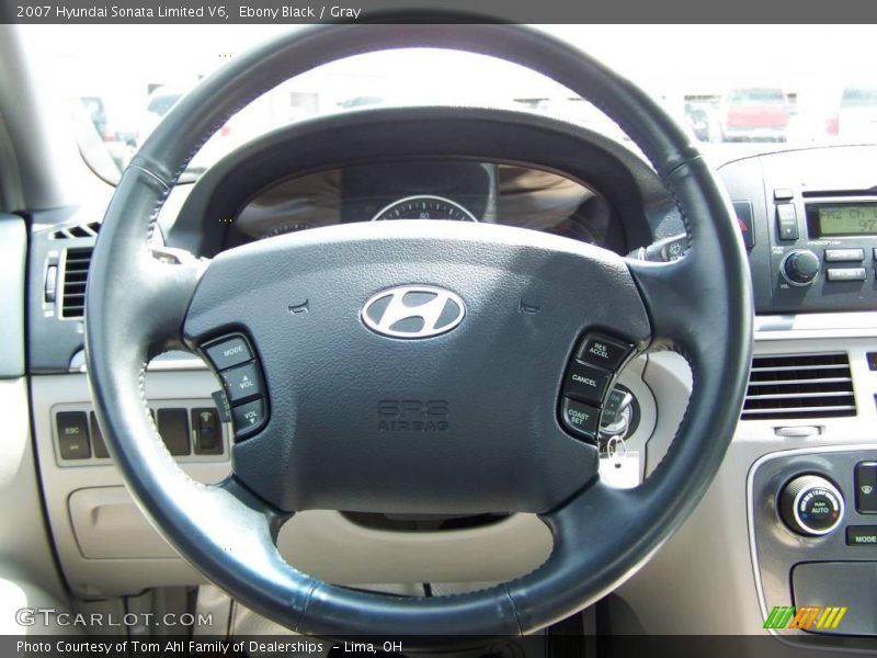 Ebony Black / Gray 2007 Hyundai Sonata Limited V6