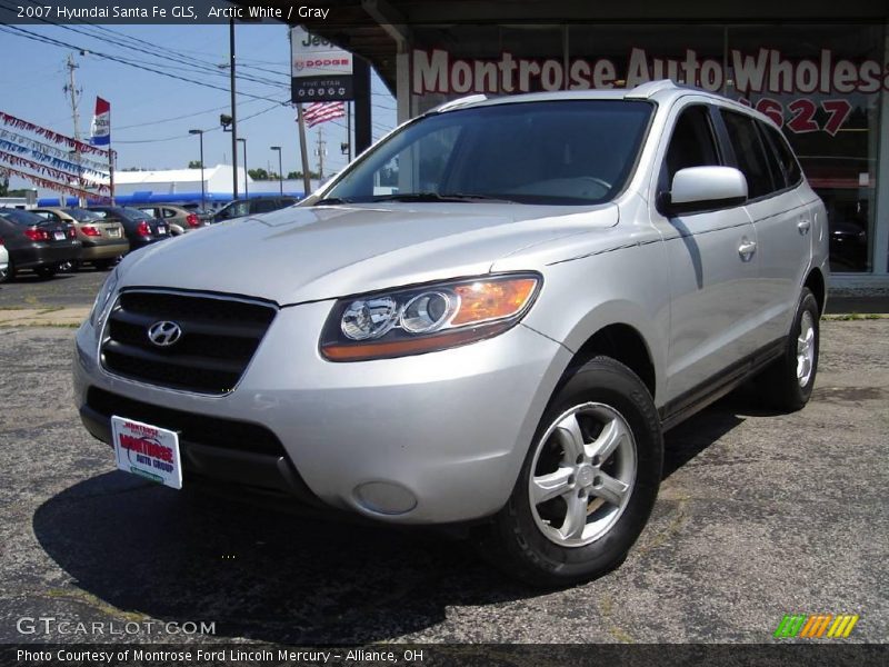 Arctic White / Gray 2007 Hyundai Santa Fe GLS
