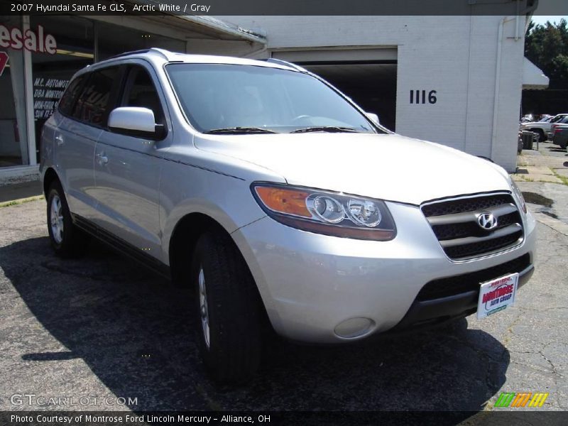 Arctic White / Gray 2007 Hyundai Santa Fe GLS
