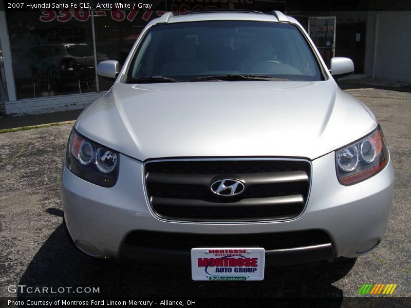 Arctic White / Gray 2007 Hyundai Santa Fe GLS