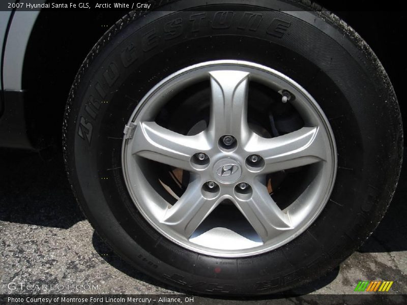 Arctic White / Gray 2007 Hyundai Santa Fe GLS