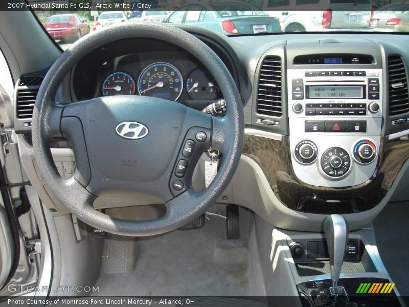 Arctic White / Gray 2007 Hyundai Santa Fe GLS