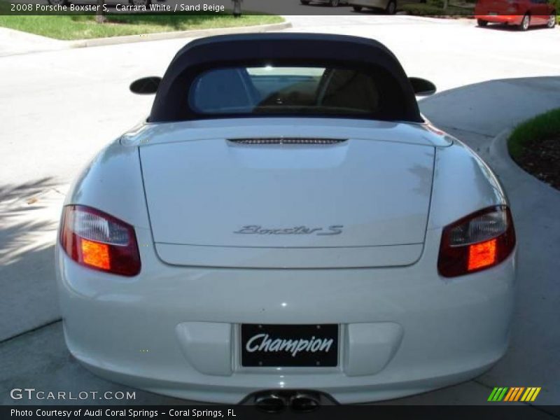 Carrara White / Sand Beige 2008 Porsche Boxster S