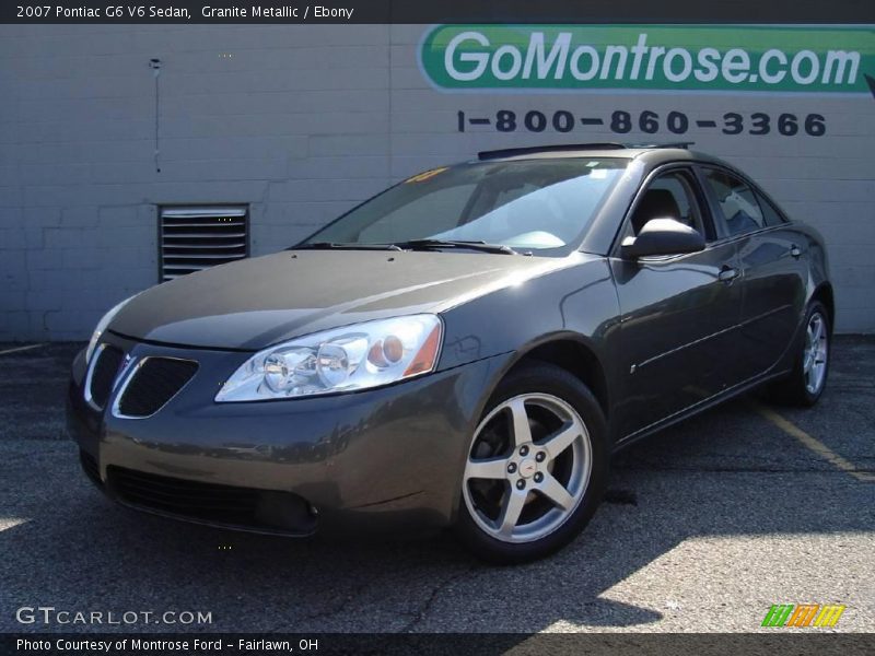 Granite Metallic / Ebony 2007 Pontiac G6 V6 Sedan
