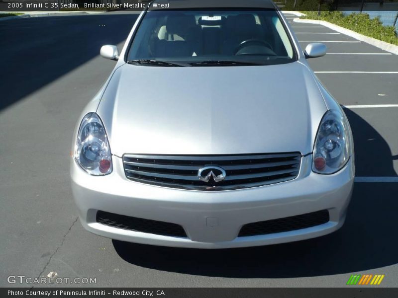 Brilliant Silver Metallic / Wheat 2005 Infiniti G 35 Sedan