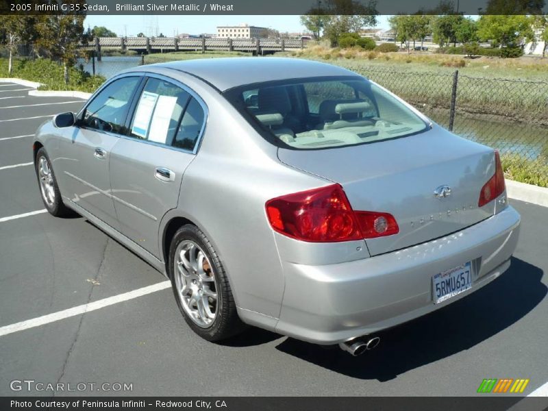 Brilliant Silver Metallic / Wheat 2005 Infiniti G 35 Sedan