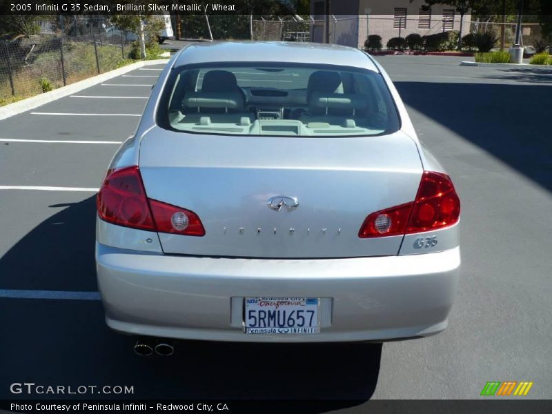 Brilliant Silver Metallic / Wheat 2005 Infiniti G 35 Sedan