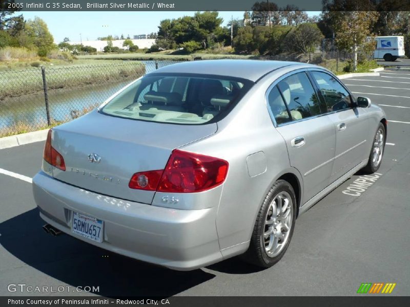 Brilliant Silver Metallic / Wheat 2005 Infiniti G 35 Sedan