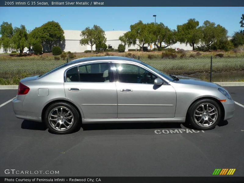 Brilliant Silver Metallic / Wheat 2005 Infiniti G 35 Sedan