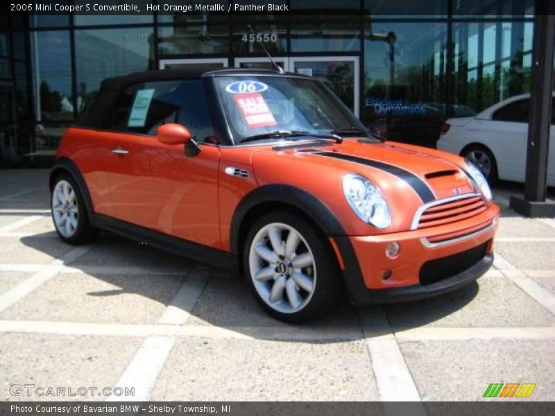 Hot Orange Metallic / Panther Black 2006 Mini Cooper S Convertible