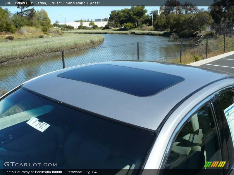 Brilliant Silver Metallic / Wheat 2005 Infiniti G 35 Sedan
