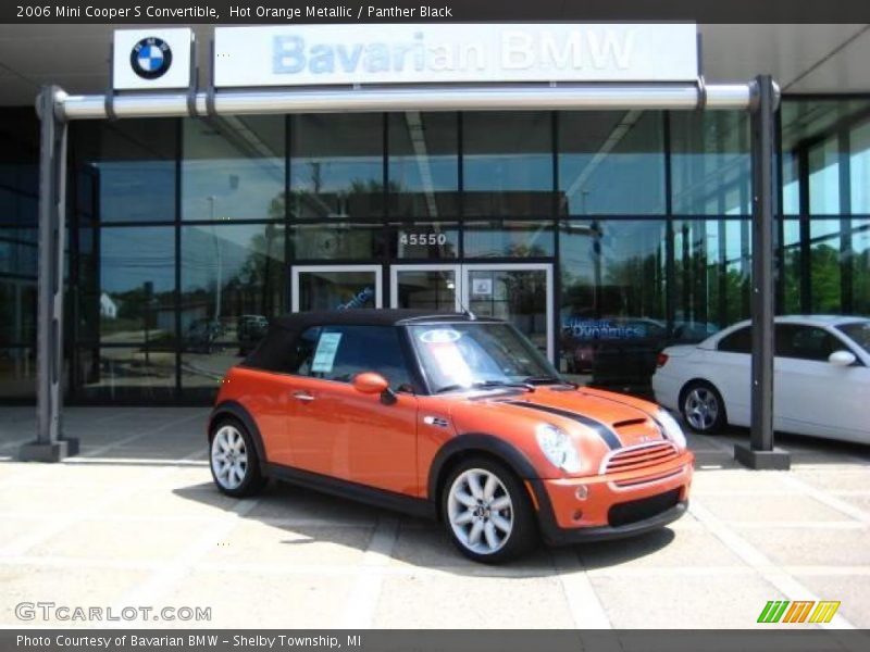 Hot Orange Metallic / Panther Black 2006 Mini Cooper S Convertible
