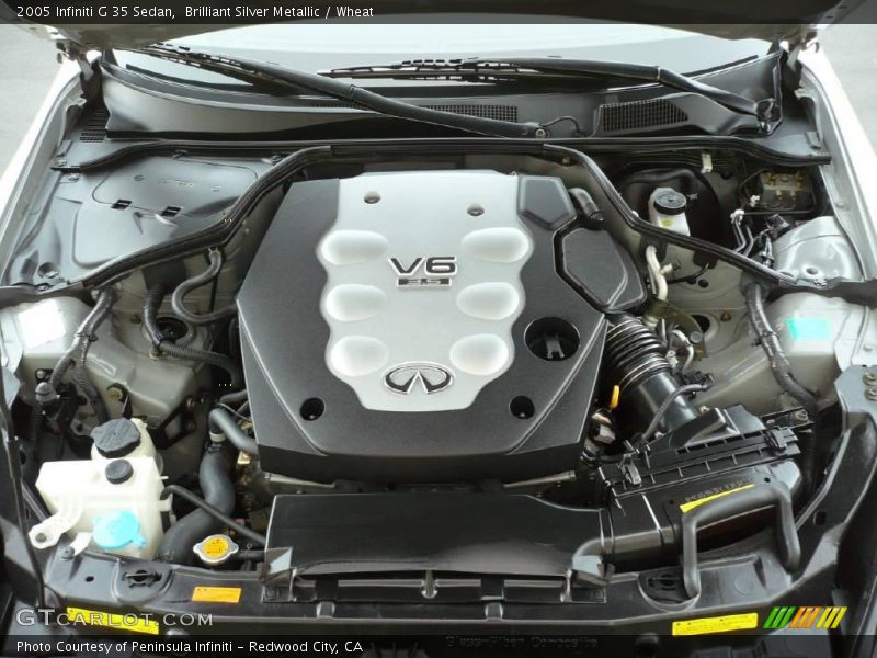 Brilliant Silver Metallic / Wheat 2005 Infiniti G 35 Sedan