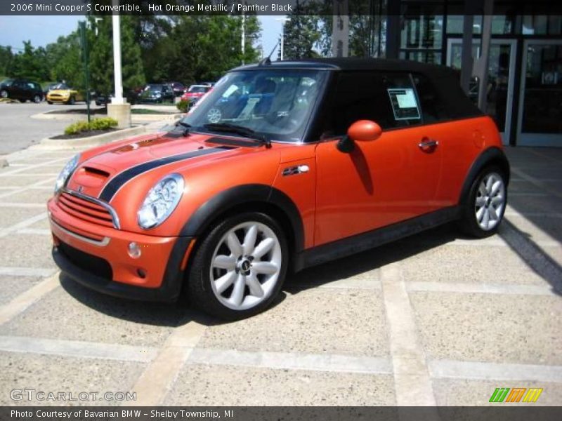 Hot Orange Metallic / Panther Black 2006 Mini Cooper S Convertible
