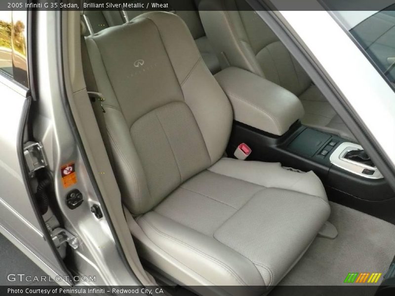 Brilliant Silver Metallic / Wheat 2005 Infiniti G 35 Sedan