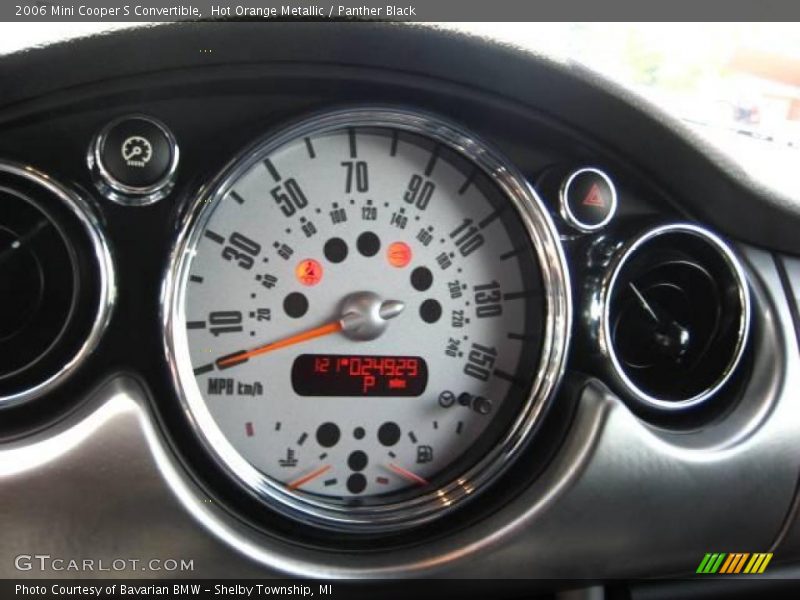 Hot Orange Metallic / Panther Black 2006 Mini Cooper S Convertible