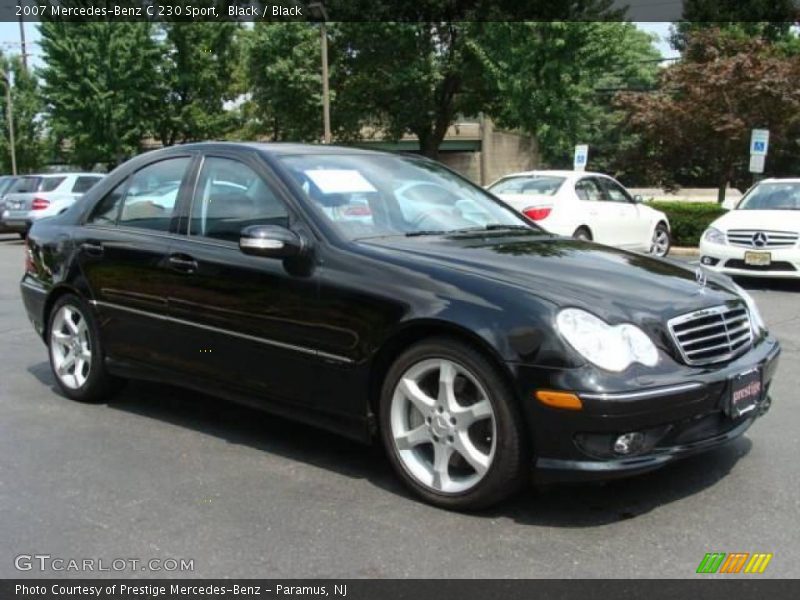 Black / Black 2007 Mercedes-Benz C 230 Sport