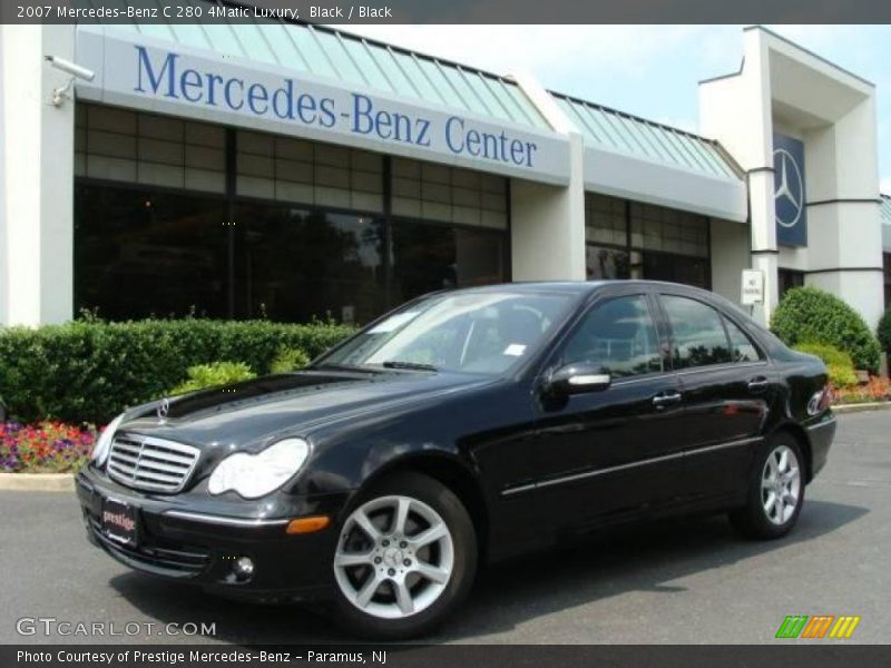 Black / Black 2007 Mercedes-Benz C 280 4Matic Luxury