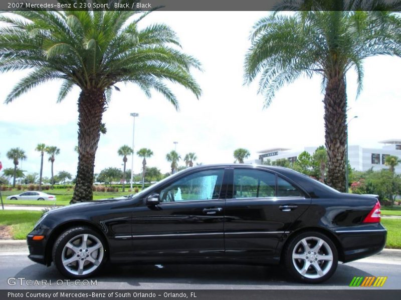 Black / Black 2007 Mercedes-Benz C 230 Sport