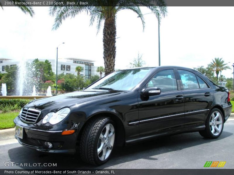 Black / Black 2007 Mercedes-Benz C 230 Sport
