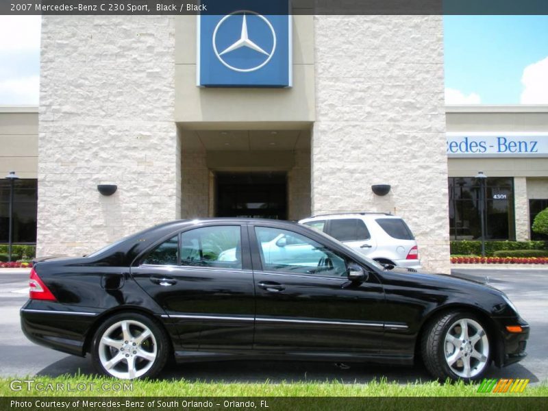 Black / Black 2007 Mercedes-Benz C 230 Sport